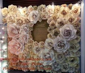 Hoa giấy trang trí showroom 27