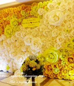 Backdrop trang trí hoa giấy - Mẫu 113