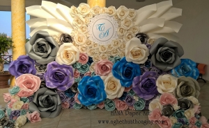 Backdrop hoa giấy 140