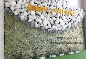 Backdrop hoa giấy 148 - BÁCH VIỆT READY for WEDDING