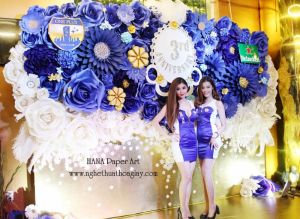 ANNIVERSARY 3rd One Plus Beer Club - Backdrop hoa giấy 171