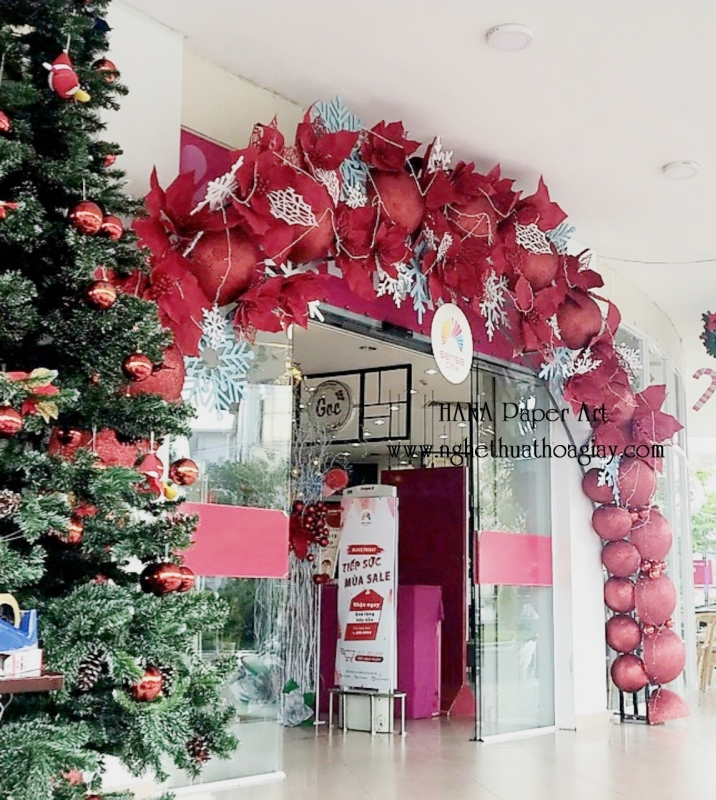 Cổng chào hoa trang trí Noel